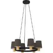 Eglo Lampe suspendue Edale Ø 70cm - avec nuances marron