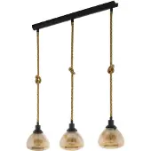 Eglo 43192 RAMPSIDE E27 triple lampe à suspendre 895x195mm noir ambre