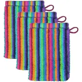 Cawoe Gant de toilette mélange de couleurs