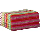 Cawoe Serviette jaune / vert / violet / rouge