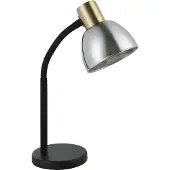 Eglo Lampe de bureau élégante Macere Or avec verre fumé