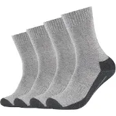 Camano Chaussettes de sport gris foncé / gris chiné / orange clair