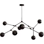 101 Copenhagen Drop Chandelier Globe Suspension Burned Black