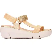 Wonders pour femme. D-8290_941_5643 Sandales en Cuir Flynn 90 doré (37), Tissu, 3 à 5 cm, Velcro, Casuel