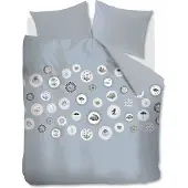 Ambiante Housse de Couette Ambiante Bjarne Bleu Gris Coton-140 x 200 / 220 cm | 1-personne