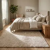 NATURL. Tapis lavable à poils longs - Ziggy Crème | 230x330 cm | Rectangulaire | Pile haute
