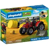 Playmobil , Tracteur agricole grand modèle avec bottes de foin - 72305