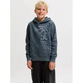 Jack & Jones Junior Sweat 'JJESTAR' gris foncé / blanc