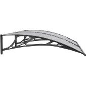 vidaXL Auvent de porte Noir 150x100 cm Polycarbonate
