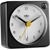 Braun BC 02 XBW Réveil à quartz noir et blanc