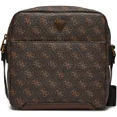 GUESS Sac à bandoulière 'TORINO TOP ZIP CROSSBODY FLAT' marron / marron châtaigne