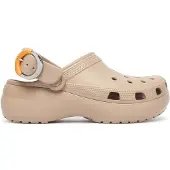 Crocs Classic Platform Buckle Clogs Beige EU 42-43 Femme