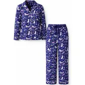 LEAFLETIC Pyjama 'Women’s Nightwear Long set' bleu chiné