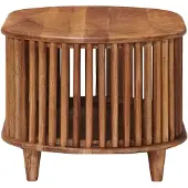 vidaXL Table basse artisanale, brun teck, 85 x 50 x 40 cm