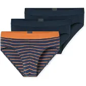 Schiesser Slip '95/5' bleu foncé / orange