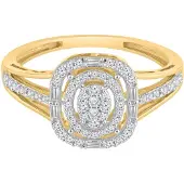 Diamant Exquis Bague 'Ring aus 375 Gelbgold mit Diamant' or