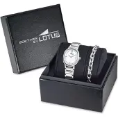 Lotus Montre à affichage analogique blanc perle