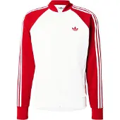 Adidas Originals Veste de survêtement 'SUPERSTAR' rouge / blanc