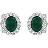Diamant Exquis Boucles d'oreilles argent
