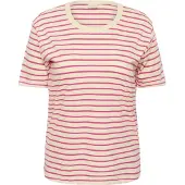 KAFFE CURVE T-shirt 'KCWinni' rose / blanc cassé