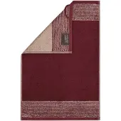 Cawoe Serviette rouge foncé / blanc cassé