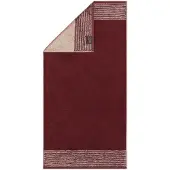 Cawoe Serviette sable / bordeaux
