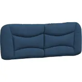 vidaXL Coussin de tête de lit "Hvar" bleu 140 cm Tissu