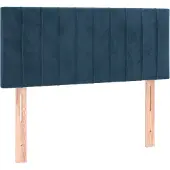 vidaXL Tête de lit bleu foncé 100x5x78/88 cm velours