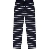 Schiesser Pantalon de pyjama ' Mix Relax ' bleu foncé / blanc