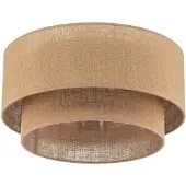Euluna Plafonnier , Boho jute, dimmable, Brun / rouille, Salon / séjour, Tissu / textile, Bohême