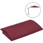 vidaXL Housse de rechange pour parasol Bordeaux rouge 350 cm