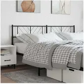 vidaXL Tête de lit en métal noir 180 cm