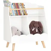 SoBuy Bibliothèque Enfant Nuage 2 Compartiments Blanc