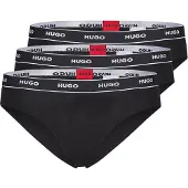 HUGO Slip 'TRIPLET BRIEF STRIPE' rouge / noir / blanc