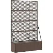 vidaXL Treillis de jardin marron 105 x 30 x 170 cm Métal