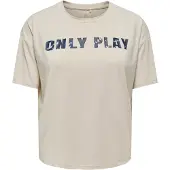 Only Play T-shirt fonctionnel 'Font' beige