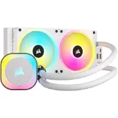 Corsair Refroidissement PC - - CW-9061005-WW - iCUE LINK H100i RGB Liquid CPU Cooler with QX120 RGB fans - White