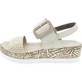 Rieker Sandales 'V3950' beige clair / blanc