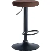 CLP Tabouret de bar Ponte recouvert de velours,marron noir
