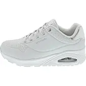 SKECHERS Baskets basses 'Uno' argent / blanc