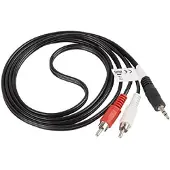 Lanberg CA-MJRC-10CC-0015-BK-Kabel (Mini-Buchse (1.50 m, Câble AUX, Câbles Cinch)