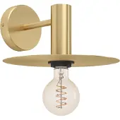Eglo Applique ESCANDELL acier laiton brossé E27 1X40W L:25cm H:12cm dimmable