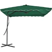 vidaXL Parasol avec mât en acier 250x250 cm Vert