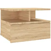 vidaXL Table de chevet flottante Chêne sonoma Bois d'ingénierie