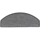 vidaXL Tapis d'escalier 15 pièces 65 x 24 x 4 cm Gris foncé Demi-rond Grand