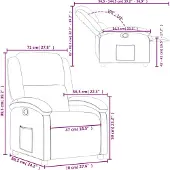 vidaXL Fauteuil relax Crème Similicuir