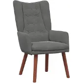 vidaXL fauteuil Gris foncé 63 x 67 x 94 cm Velours