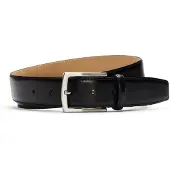 Selected Cuir Ceinture Homme Le noir 90