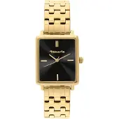 Tamaris Montre pour femmes, avec boîtier carré et bracelet en acier inoxydable ou en cuir – Design épuré