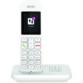 Telekom Sinus A12 - Téléphone analogique/DECT - Combiné sans fil - Mains libres - 100 enregistrements - Blanc (40823659)